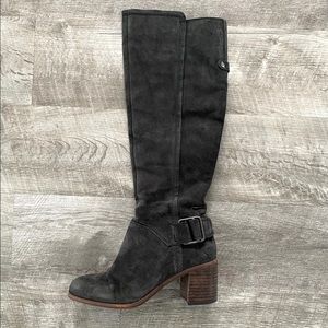 Franco Sarto Boot Gray Leather 6 Prosthetic Single